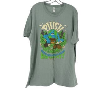 Phish T Shirt Graphic Tee Earth Day Green Short Sleeve Mens XL New York City NYC